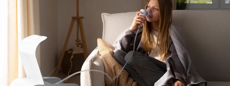 Image of an air purifier in a clean home, illustrating how these devices help reduce indoor allergens.