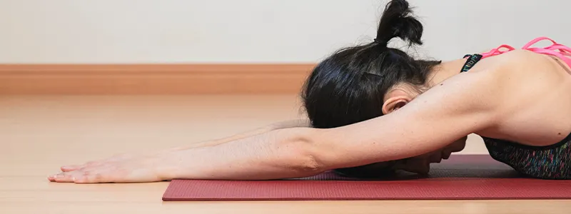 Person stretching before sleep