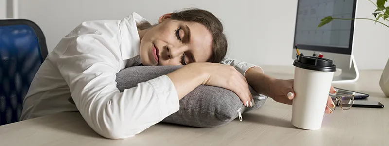 Person establishing a sleep routine