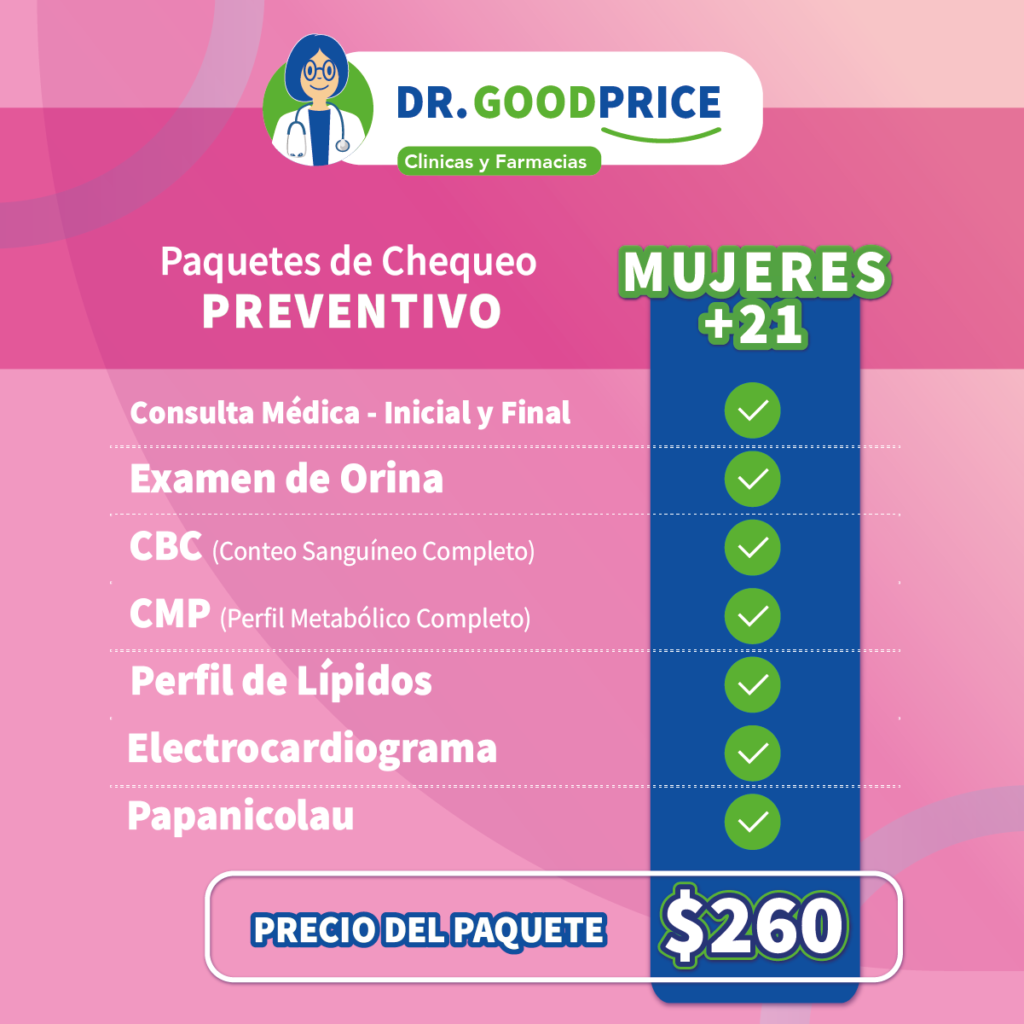 Paquete chequeo preventivo mujeres +21