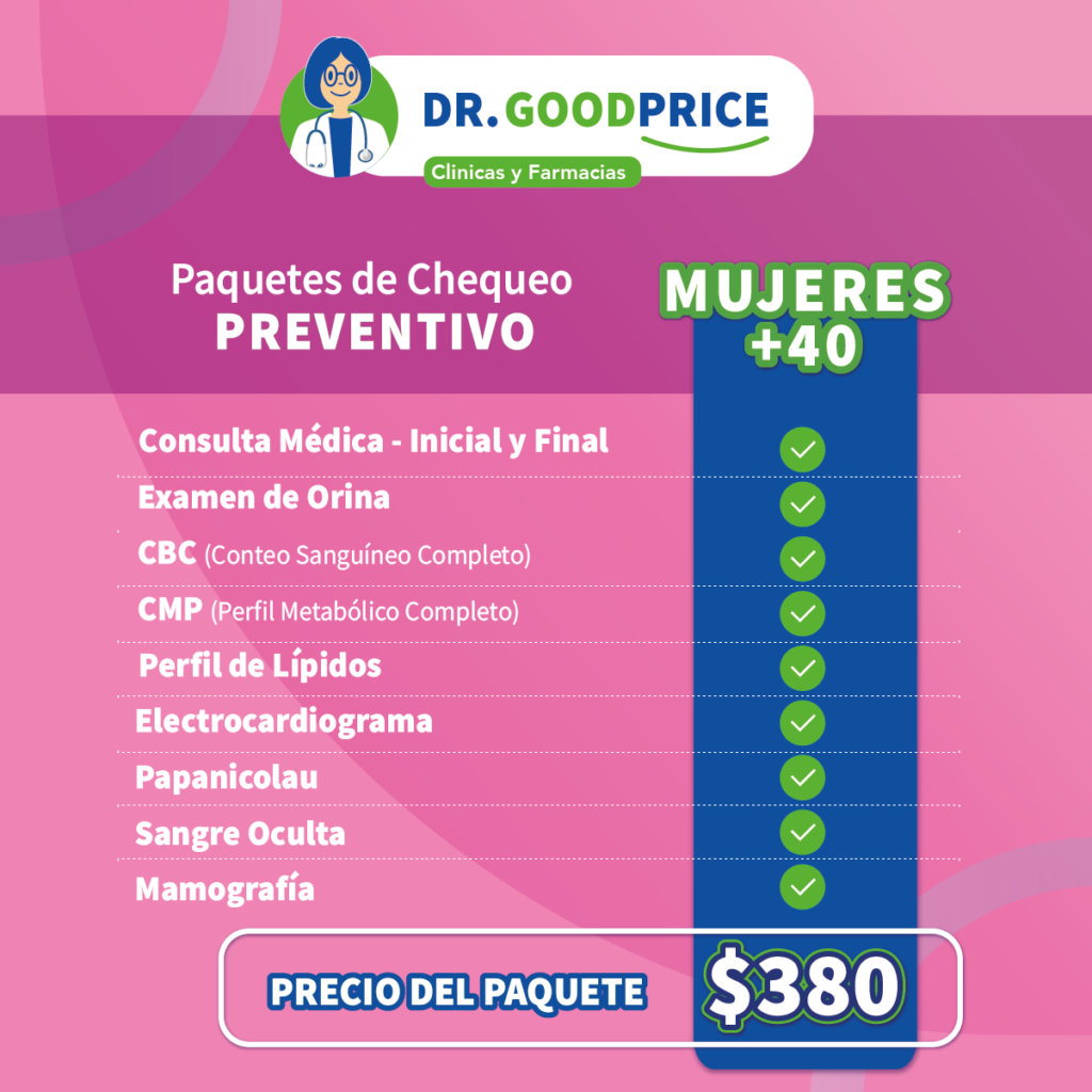 Paquete chequeo preventivo mujeres +40