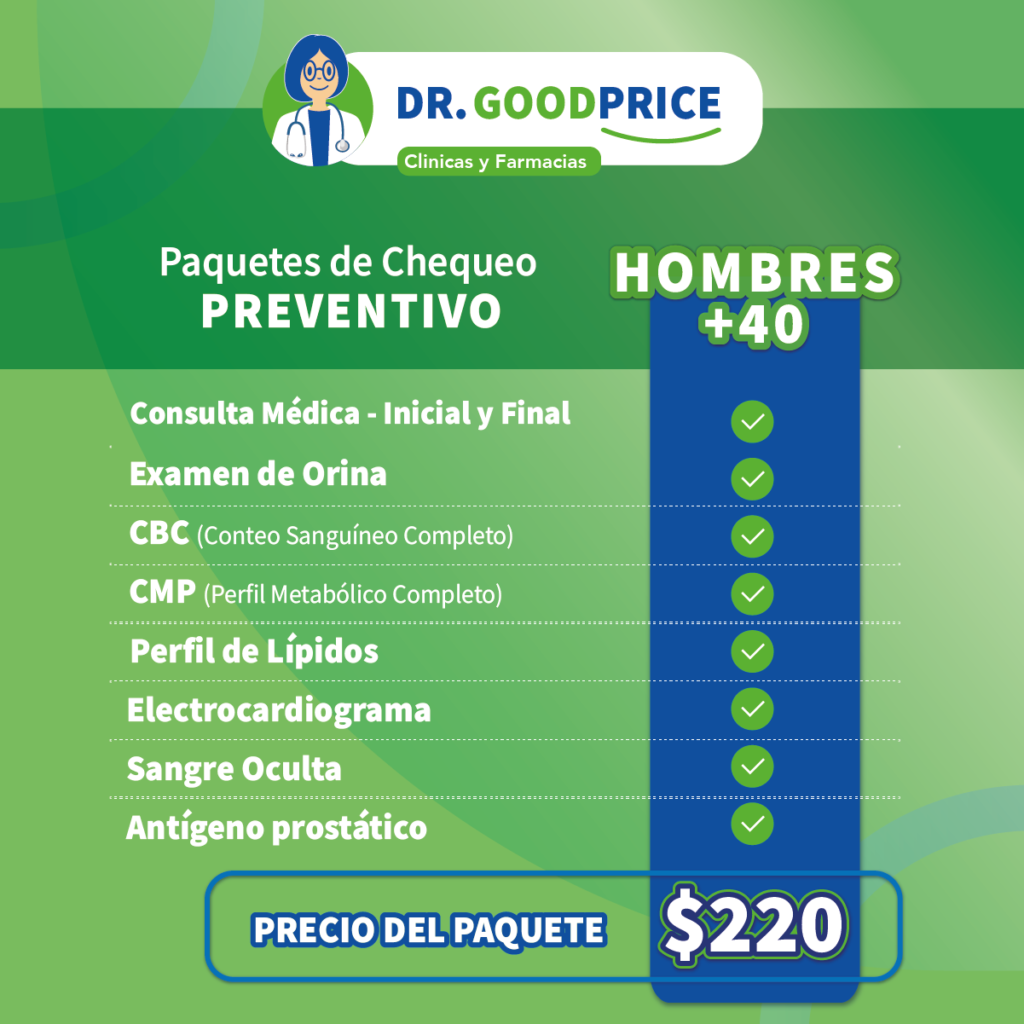 Paquete chequeo preventivo hombres +40